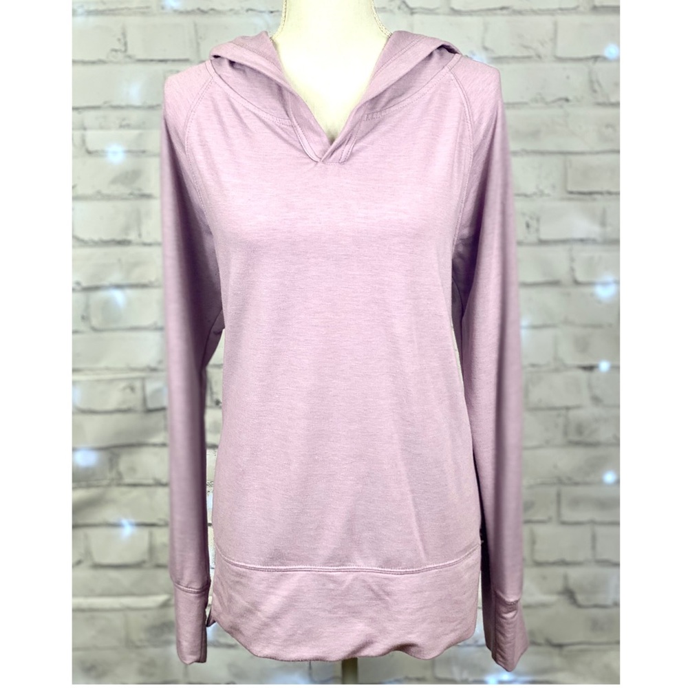 Long Sleeve V-Neck Hooded Sweatshirt
